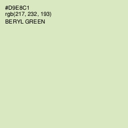 #D9E8C1 - Beryl Green Color Image