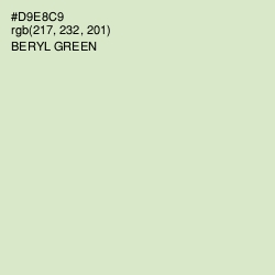 #D9E8C9 - Beryl Green Color Image