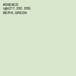 #D9E8CD - Beryl Green Color Image