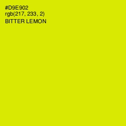 #D9E902 - Bitter Lemon Color Image