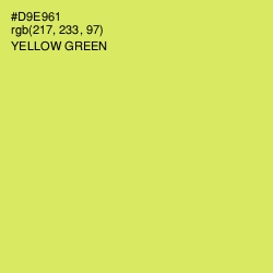 #D9E961 - Yellow Green Color Image