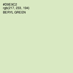 #D9E9C2 - Beryl Green Color Image