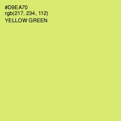 #D9EA70 - Yellow Green Color Image