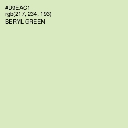 #D9EAC1 - Beryl Green Color Image