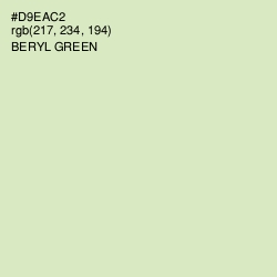 #D9EAC2 - Beryl Green Color Image