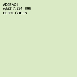 #D9EAC4 - Beryl Green Color Image