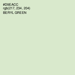 #D9EACC - Beryl Green Color Image