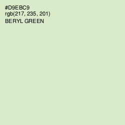 #D9EBC9 - Beryl Green Color Image