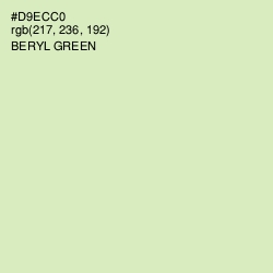 #D9ECC0 - Beryl Green Color Image