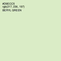#D9ECC5 - Beryl Green Color Image