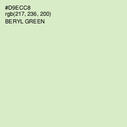#D9ECC8 - Beryl Green Color Image