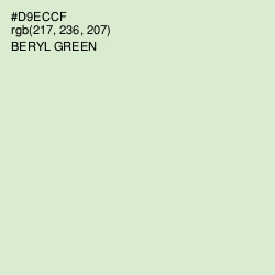 #D9ECCF - Beryl Green Color Image