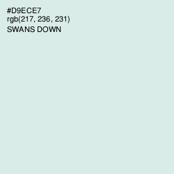 #D9ECE7 - Swans Down Color Image