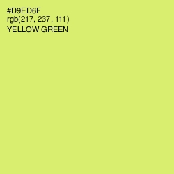 #D9ED6F - Yellow Green Color Image