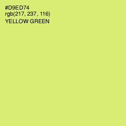 #D9ED74 - Yellow Green Color Image