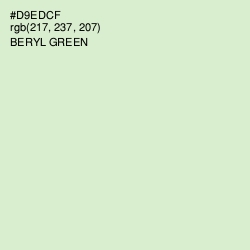 #D9EDCF - Beryl Green Color Image