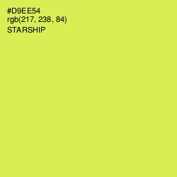 #D9EE54 - Starship Color Image