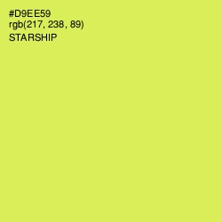 #D9EE59 - Starship Color Image