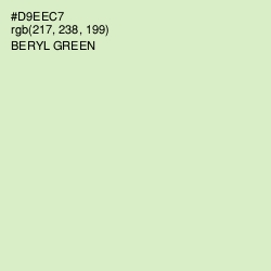 #D9EEC7 - Beryl Green Color Image