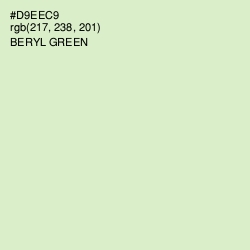 #D9EEC9 - Beryl Green Color Image