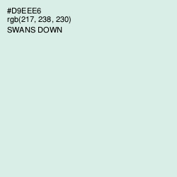 #D9EEE6 - Swans Down Color Image