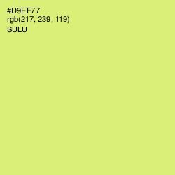 #D9EF77 - Sulu Color Image
