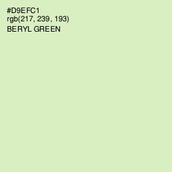 #D9EFC1 - Beryl Green Color Image