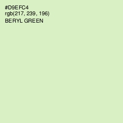 #D9EFC4 - Beryl Green Color Image