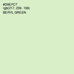 #D9EFC7 - Beryl Green Color Image