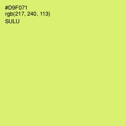 #D9F071 - Sulu Color Image