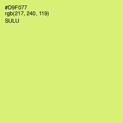 #D9F077 - Sulu Color Image