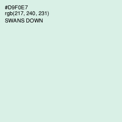 #D9F0E7 - Swans Down Color Image