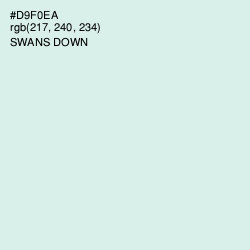 #D9F0EA - Swans Down Color Image