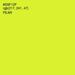 #D9F12F - Pear Color Image