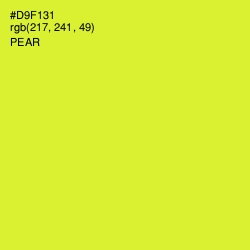 #D9F131 - Pear Color Image