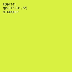 #D9F141 - Starship Color Image