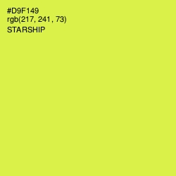 #D9F149 - Starship Color Image