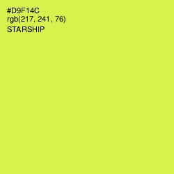 #D9F14C - Starship Color Image