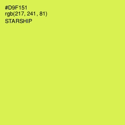 #D9F151 - Starship Color Image