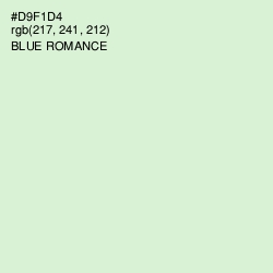 #D9F1D4 - Blue Romance Color Image
