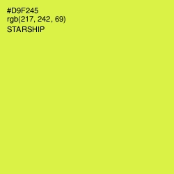 #D9F245 - Starship Color Image