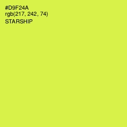 #D9F24A - Starship Color Image