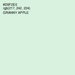 #D9F2E0 - Granny Apple Color Image