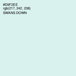 #D9F2EE - Swans Down Color Image