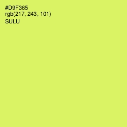 #D9F365 - Sulu Color Image