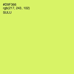 #D9F366 - Sulu Color Image