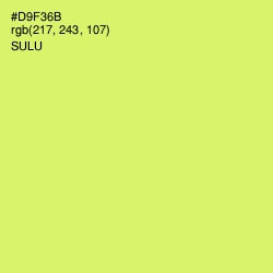#D9F36B - Sulu Color Image