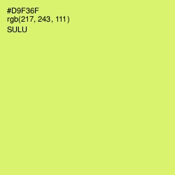 #D9F36F - Sulu Color Image