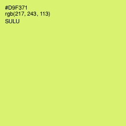 #D9F371 - Sulu Color Image