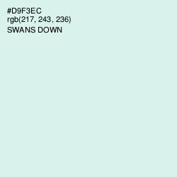 #D9F3EC - Swans Down Color Image